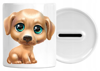 Pokladnička pre deti - Piggy Bank for Children Dogs Dogs s menom zadarmo