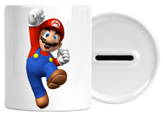 Pokladnička pre deti - Detská prasiatka Super Mario Bross s menom