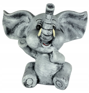 Pokladnička pre deti - Piggy Bank Figurine Ceramics Elephant Grey Elephant 23x29