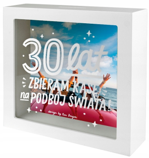 Pokladnička pre deti - Piggy Bank na 30. narodeniny dobytie sveta darček