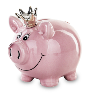 Pokladnička pre deti - Piggy Bank s korunou 12x11,5x9cm 146878