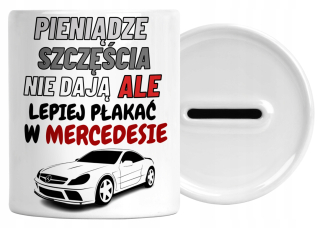 Pokladnička pre deti - Zbieram prasiatko s mojím menom pre auto Mercedes