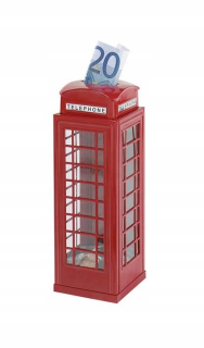 Pokladnička pre deti - Metal Piggy Bank English Telephone Book!