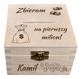 Piggy Bank Prvý milión darčekových gravírovacích meno