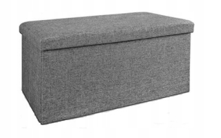 Lavica, taburetka do predsiene - Skladacia lúka s úložným priestorom 76x38x38cm šedá
