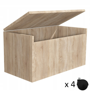 Úložný box pre deti - Hračky Geex oblečenie Sonoma Oak na kolieskach