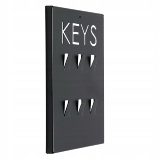 Vešiak do predsiene - Kovová keybox čierna rohož 6 miest