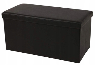 Lavica, taburetka do predsiene - Sluchee skladací Pouf s priehradkou 78x38x38cm čierny
