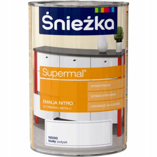 Śnieëka supermálne smaltovaný nitro biely lesk 1L