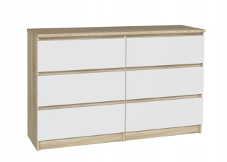 Komoda do obývačky - Sonoma Mix Large Chastation York 120 cm 6 zásuviek - PL