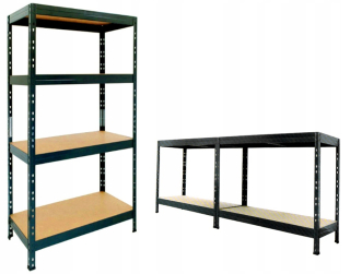 Regál policový - Stabilná, silná nitovaná polica - NIVET 4 x 360 kg