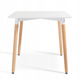 Kuchynský stôl - Biela štvorcová tabuľka 80 cm TOP MDF TABLE
