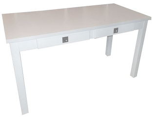 Kuchynský stôl - Dlhá tabuľka 130x60 2 zásuvky biele Sonoma wenge