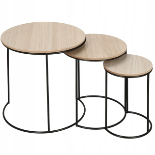 Konferenčný stolík do obývačky - Konferenčný stolík Loft Modern Kawostols 3in1