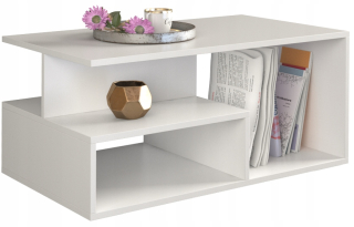 Komoda do študenskej izby - Lavica na konferenčný stolík 90 cm biely pre moderný salón