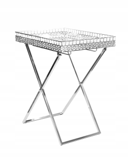 Konferenčný stolík do obývačky - Glamour Mirror Metal Table 34x46.5 cm H55 cm