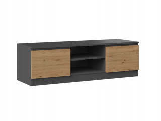 Skrinka pod TV - RTV Malwa RTV Tabuľka - Anthracite / Oak Artisan