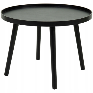 Konferenčný stolík do obývačky - STARK SCANDINAVIAN TABLE ROUND COOFE BLACK 55C