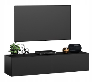 Skrinka pod TV - Stolová skrinka RTV Dresser 180 čierna moderná podložka