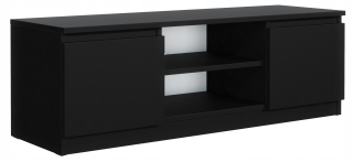 Skrinka pod TV - Tabuľka RTV skrinka 120 cm čierny salón