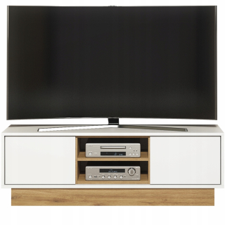 Skrinka pod TV - Tabuľka RTV Retro Scandinavian Biała Lft001