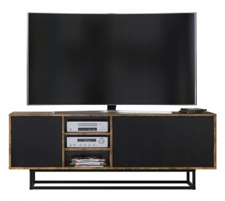 Skrinka pod TV - Tabuľka tabuľky RTV TV Loft Industrial Black LFT003