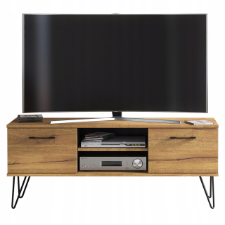 Tv stolík do obývačky - Tabuľka tabuľky RTV TV Loft Retro Oak/Black LFT004