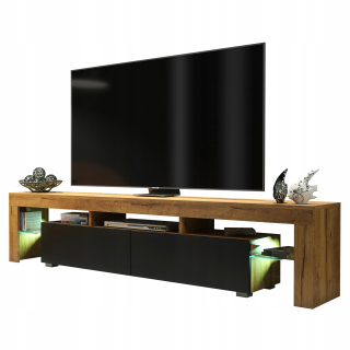 Skrinka pod TV - Tabuľka TV TV 200 cm Retro Loft Oak/Black E036
