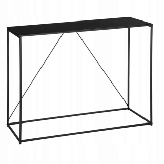 Kuchynský stôl - Čierny kovový bar kuchynský stôl 120x40x85cm
