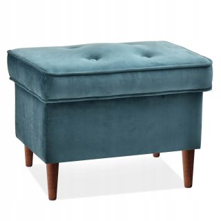Sedací vak do detskej izby - Šedý zamatový pouf box s úložným priestorom