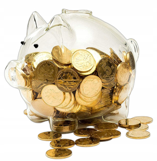 Pokladnička pre deti - Piggy Bank Darček pre veľké sklo za peniaze