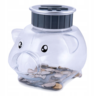 Pokladnička pre deti - Piggy Piggy Bank Counting Piggy Bank z poľských mincí
