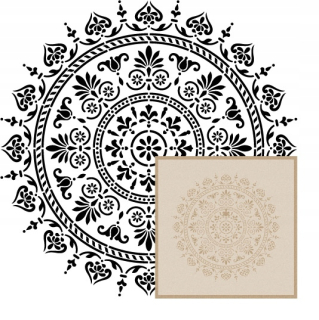 Šablóna maľovanie stenu - Nástenná nálepka motýľov kvety dekorácie ornament 61