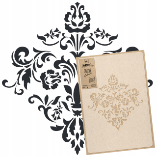Šablóna maľovanie stenu - Viacnásobná maliarska šablóna / 45x65 / damask