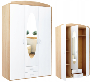 Skriňa do predsiene - Šatníka šatníka SZ02 Color Sonoma-White bestseller