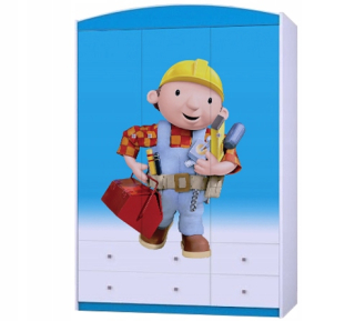 Detská skriňa - Šťastný SZ09 šatník- Blue-Detský nábytok