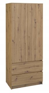 Šatníková skriňa do študenskej izby - Malwa SS -90 Šatník - Artisan Oak