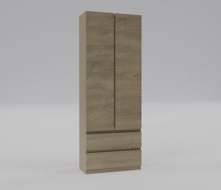Šatníková skriňa do študenskej izby - Patrycja Wardrobe 190x70x50 DąB Sonoma Producent!