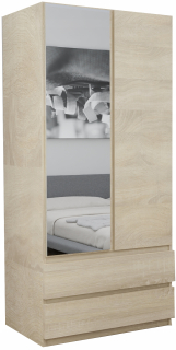 Šatníková skriňa do študenskej izby - Patrycja Wardrobe 70x190 1 Sonoma Mirror pre obývaciu izbu