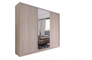 Šatníková skriňa do študenskej izby - Šatník galicja v4 120 cm so zrkadlom pre rebrí sa salón