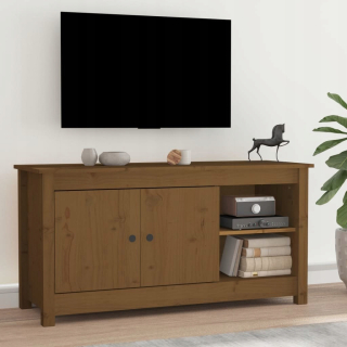 Skrinka pod TV - Skrinka na šatník pre televíziu Honey Brown 103x36,5x52 cm