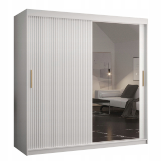 Šatníková skriňa do študenskej izby - Šatník so zrkadlom pre Riflo Slim 2 180 cm spálňa