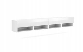 Skrinka pod TV - Kabinet rtv derby 200 cm biely lesk