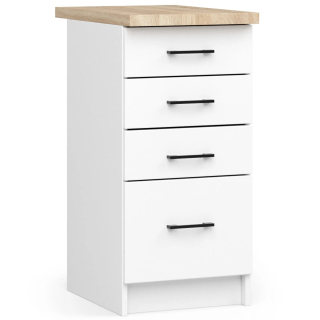 Kuchynská skrinka - Oliwia s 40 cm 4s biela kuchynská skrinka