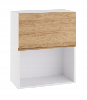 Kuchynská skrinka - Kuchynská skrinka pre mikrovlnnú rúru 60 cm hikora alba