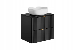 Skrinka do kúpeľne - Kúpeľňa skrinka 60 cm Adel Black Wink Top