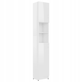 Skrinka do kúpeľne - Biela kúpeľňová skrinka stojaci stĺp -190 cm