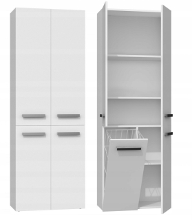 Skrinka do kúpeľne - Kúpeľňová skrinka stojan Bin Bin Biel 60 cm