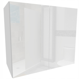 Skrinka do kúpeľne - Závesné kúpeľňové skrinka Push Gloss je otvorený 60 cm