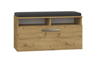 Botník do predsiene - SKRIŇKA NA OBUV SEDADLO RIVA DUB ARTISAN